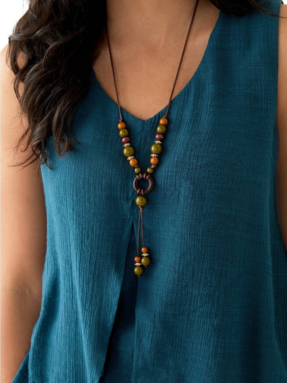NWT! AGB Sleeveless Overlay Boho Top - Picture 4 of 5
